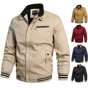 2025 invierno hombre Casual impermeable de talla grande Regular Fit ligero sin cuello estilo de Golf chaqueta de bombardero de vaquero - Product Image 4