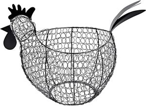 Panier d'oeufs de poulet en métal noir de haute qualité pour organisateur de cuisine - Product Image 2