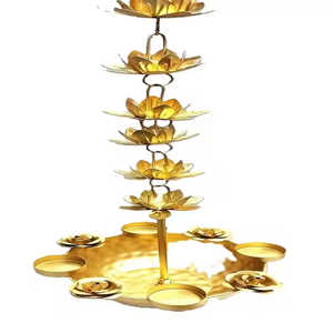 Meilleure vente indien de haute qualité en laiton Diya Urli bol suspendu maison mariage Festival nouvelle Collection bougeoirs en métal bougie - Product Image 1