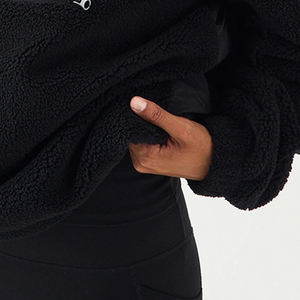 <b>Sherpa</b> <b>Fabric</b> With Stand Collar Thermal Sweatshirt Affordable Women Sweatshirt With Customizable Logo 2026 With Polyester Blend - Product Image 4