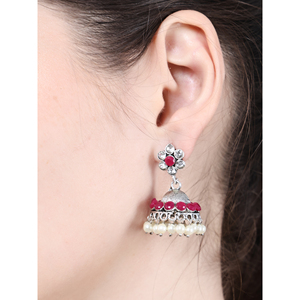 Floral Maroon <b>Choker</b> for Wedding Occasions - Product Image 4
