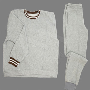 Jersey personalizado de alta calidad para hombre en blanco, sudor con bolsillo, conjunto de Chándales, trajes para correr en blanco, chándal para hombre - Product Image 3