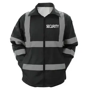 Veste de sécurité réfléchissante pour la nuit, logo personnalisé du fabricant, veste de sécurité coupe-vent pour hommes, veste de sécurité personnalisée coupe-vent - Product Image 1