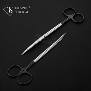 Tijeras de punta roma de acero inoxidable alemanas mejor calificadas al por mayor punta redonda curva recta para cirugías generales o básicas - Product Image 6