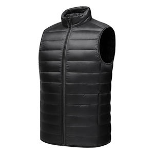 Chaqueta de invierno transpirable de alta calidad para hombre con diseño de bordado personalizado al por mayor chaleco acolchado sin mangas estilo callejero con soporte - Product Image 2