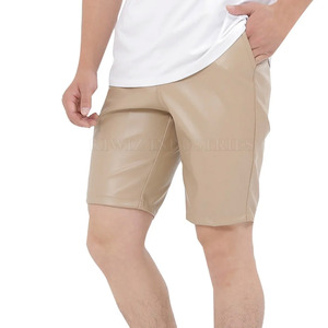 Meilleures ventes de shorts en cuir de haute qualité Vêtements d'entraînement Usage décontracté Shorts en cuir Offre Spéciale à vendre - Product Image 3