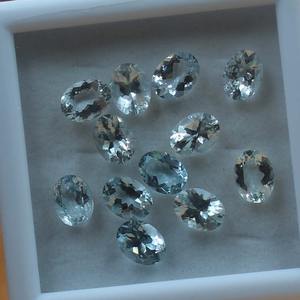 100% pierres précieuses aigue-marine naturelles pierres précieuses à facettes coupées en vrac pierre de naissance de mars pour la fabrication de bijoux bagues collier pendentifs en vrac - Product Image 3