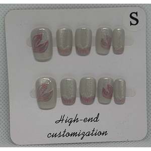 Pink Mermaid Mirage Small Press-On Nail Art - Product Image 1