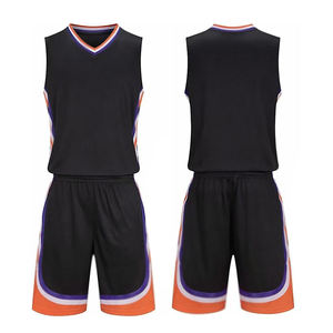 Col en V de bonne qualité unisexe porter maillot de basket-ball chemise et short Bsci short de basket-ball d'été - Product Image 6
