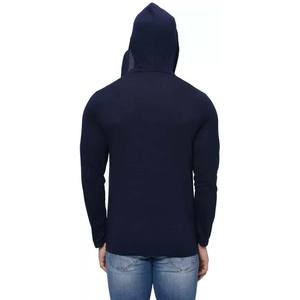 Hombres Sudadera con capucha de manga larga Camiseta de algodón al aire libre suelta Casual sólido camisa sudadera - Product Image 4