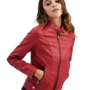 Chaqueta de Cuero para Mujer, Hecha a Medida, de Alta Calidad, Elegante, Transpirable, con Cierre de Cremallera, Disponible en Diferentes Colores - Product Image 3