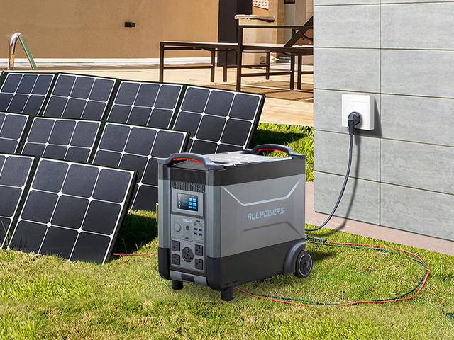 Portable Power Station UPS Solar Generator Whole House Backup Power with Inputs for Home Emergency Camping RV