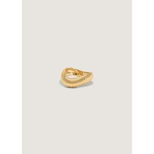 Demi Coil Ribbed Band <b>Ring</b> Fashionable Adjustable 14k Solid Gold Unisex 3.5mm Eternity <b>Ring</b> Trendy Gold Plated Gift - Product Image 1