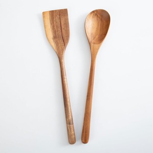 Utensilios de madera compostables, espátula hecha a mano, herramienta de cocina de primera elección, espátulas de madera para voltear y mezclar - Product Image 1