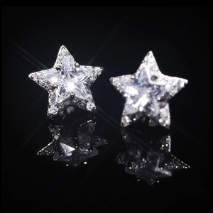 2025 New 925 Sterling <b>Silver</b> Star Stud <b>Earrings</b> 14K 18K <b>Solid</b> Gold Plated Cute Style IGI Certified Moissanite <b>Earrings</b> For Women - Product Image 5