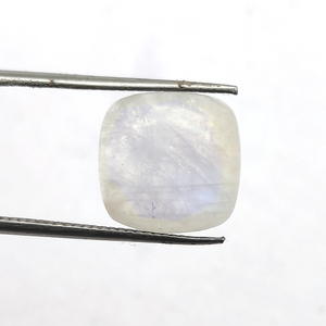 2 piezas de piedra lunar arcoíris Natural 12x12mm cojín cabujón 13,7 Cts Iroc ventas piedra lunar de Fuego Azul piedras preciosas sueltas cabina US $19 - Product Image 3