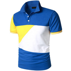 Polo à manches courtes et col roulé pour homme, avec boutons, à la mode, prix de fabrication - Product Image 2