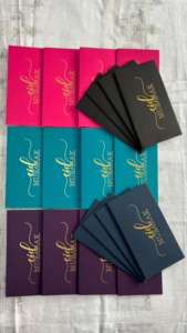 Cartes de vœux estampées en feuille d'or avec des anges et des fées pour l'Aïd Moubarak, avec du carton de qualité supérieure multicolore et des enveloppes assorties - Product Image 3