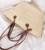 Sac à bandoulière de luxe d'été en paille Sac panier de légumes tissé Fournisseur de crochet