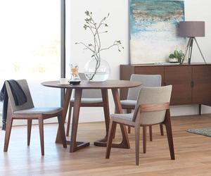 Mobilier de projet de restaurant d'hôtel de qualité supérieure utilisant des chaises de tapisserie d'ameublement en bois de salle à manger en noyer - Product Image 3