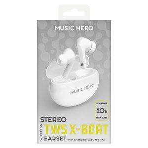 Audífonos Bluetooth Sbs Music Hero X TWS con Micrófono, Blancos, MHTWSBEATBTNORW 0951759, Sin Cancelación de Ruido - Product Image 2