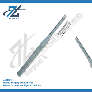 Ristow osteotome ใบมีดโค้งยาวขึ้น20.5ซม. 5มม. ซึ่งส่วนโค้งเริ่มยาวขึ้นลงเพลาตัดใบมีดปากีสถาน - Product Image 2