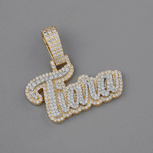 เสน่ห์จี้เพชรโมอิสคุณภาพระดับพรีเมี่ยมเสน่ห์10K สีทองทรงกลมสวยงาม VVS2ของขวัญสำหรับผู้หญิง - Product Image 1