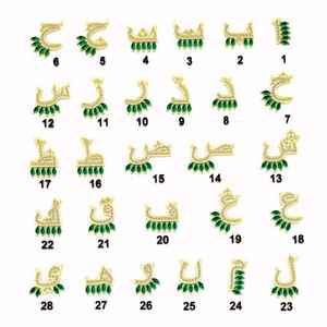 Collar con Colgante de Plata de Ley 925 Maciza, Chapado en Oro de 18k, con Inicial Árabe y Circonita, Joyería Fina Personalizada para Mujer, Estilo Minimalista - Product Image 3