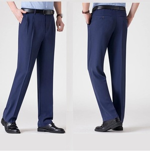 Vente en gros de services OEM, acheter des vêtements pour hommes, pantalon habillé, couleur bleu marine, pantalon de bureau simple et décontracté en coton personnalisé de grande taille - Product Image 3