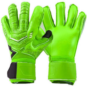 Gants de gardien de but professionnels bleu électrique avec paume en latex à coupe négative et design antidérapant au dos pour joueur de football d'élite - Product Image 4