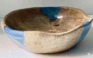 Luxury Wood Epoxy Resin Serving Bowl <b>Set</b> with <b>Artistic</b> Enamel Accents for Party Use Salads Fruits Snacks & Table Presentation - Product Image 2