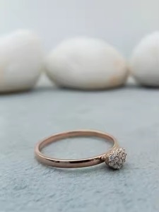 Último diseño de joyería 10K sólido 925 Plata blanco moissanita diamante redondo anillo de compromiso y conjunto de boda para regalo - Product Image 3