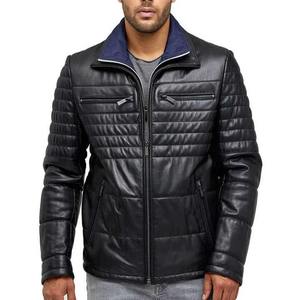 Chaqueta de Motociclista de Cuero Premium para Hombre, Estilo Motero, de Lona, Impermeable, de Piel de Vaca, Invierno 2025 - Product Image 1