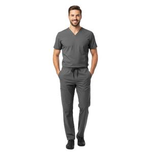 Ensemble d'uniformes médicaux pour hommes, haut et pantalon en tricot léger, matière respirante, OEM ODM, vêtements de travail personnalisés pour le secteur de la santé - Product Image 4