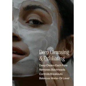 A3shop BRMUD 110ml Mascarilla de Lodo Recuperadora, Limpiador Facial en Espuma, Gel de Limpieza Profunda para Piel Grasa, Ingrediente Glicerina, Lavado Facial - Product Image 5