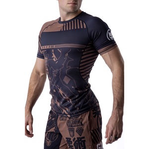 Meilleure conception de sublimation Chemises de compression Mma Rash Guard personnalisé sublimé imprimé Ensemble de Rashguard Rash Guard pour hommes - Product Image 3