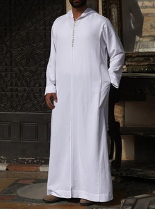 2025 Thobes Jubbah Vintage Confortables pour Hommes, Grande Taille, Respirants, Vêtements Islamiques pour Adultes, Longueur au Sol, En Gros - Product Image 3