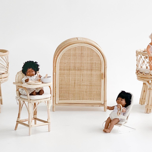 Pequeño Armario de Ratán para Niños Pequeños, Cómodas Infantiles, Armario de Bebé Hecho a Mano, Armarios Naturales - Product Image 2
