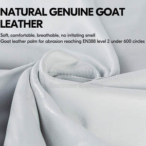 Gants de travail personnalisés OEM en cuir véritable de haute qualité, flexibles, avec motif personnalisé et poignet élastique - Product Image 6