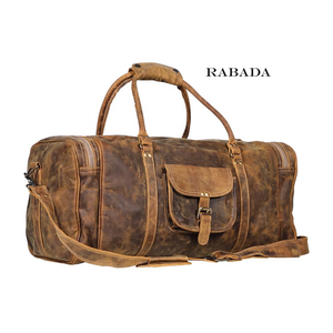 กระเป๋าดัฟเฟิลกระเป๋าเดินทางหนังแท้สองสีมีหลายช่องสำหรับอุปกรณ์เสริมอื่นๆ - Product Image 2