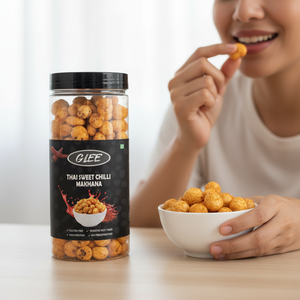 Nueces Makhana Tailandesas Asadas con Chile Dulce Picante, Sin Gluten, en Envase de Plástico de 80g - Product Image 4