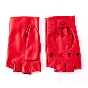 Gants mi-doigts respirants pour hommes et femmes, en cuir PU, pour la conduite et les activités de plein air au printemps et en été, fabriqués au Pakistan - Product Image 1