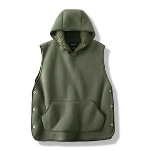 Autumn Winter <b>Sleeveless</b> <b>Hoodie</b> Men's Vest Warm Thick Coat With Plus Large Solid Clothing Fleece Pullover Vest Tops Asian Size - Product Image 3