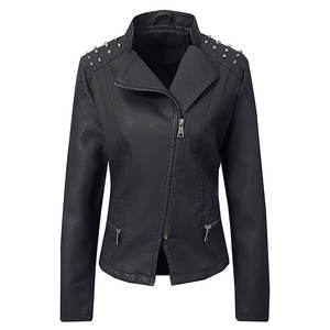 <b>Women</b> PU Leather <b>Jacket</b> <b>Lightweight</b> Fashion Ladies Leather <b>Jacket</b> Long Sleeve Design <b>Women</b> Leather <b>Jacket</b> - Product Image 1