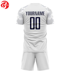 Meilleur prix 100% Polyester Football Uniforme Adultes Automatisé Coupe Chemises Tops Sublimé Football Jersey Porter - Product Image 2