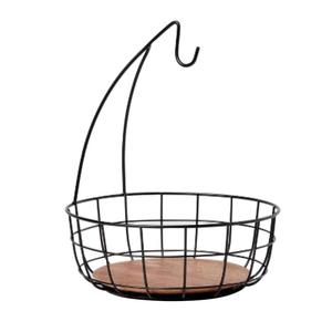 Bonne qualité courbé à la main décoratif pour panier de fruits stockage panier de légumes de fruits nouveau Design rond Portable panier décoratif - Product Image 1