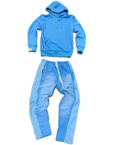 Ensemble de sweat à capuche en coton éponge français personnalisé imprimé DTG 500gsm en lavage vintage à l'acide - Product Image 1