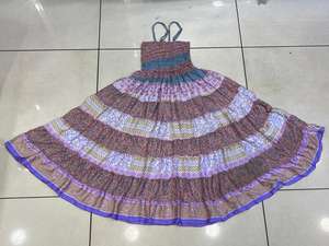 Faldas de capa de seda para mujer con estampado bohemio, vestido hippie gitano para fiestas, ropa de fiesta transpirable para mujer - Product Image 5