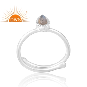 Anillo de piedras preciosas de labradorita Natural de Plata de Ley 925, joyería personalizada para mujer, regalo para ella - Product Image 1