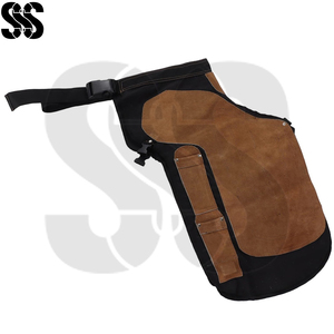Wholesale OEM Durable Cowhide Stainless Steel Farrier Chaps 2026 Blacksmithing Equine Protection Gear Custom Logo Heat Resistant - Product Image 4